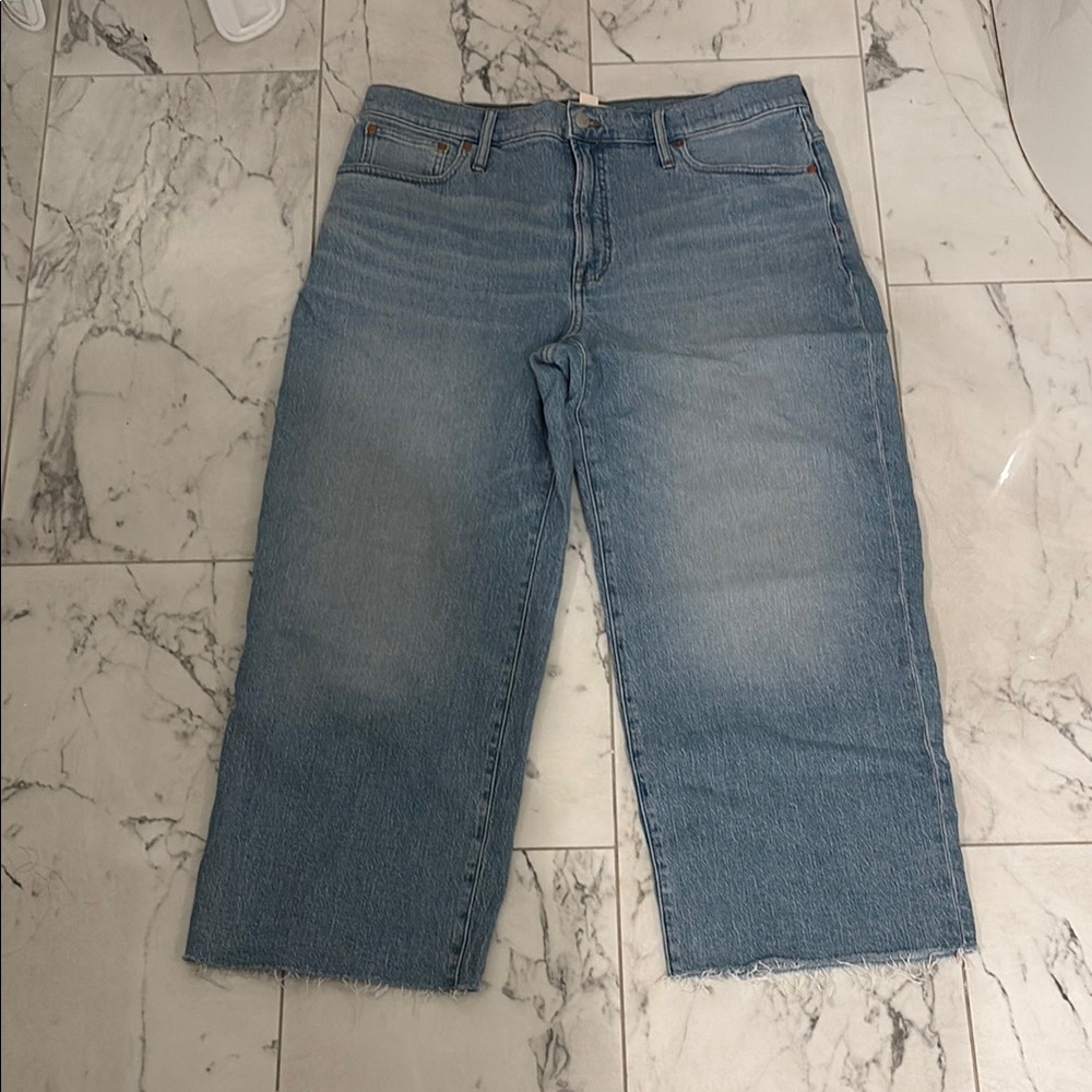 Madewell cropped Women's Blue Jeans with some stretch